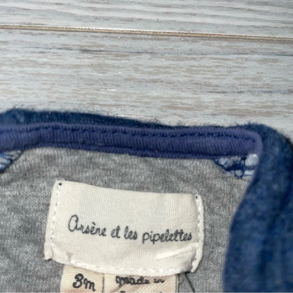 Arsène et les Pipelettes Quilted One-Piece 3 Months